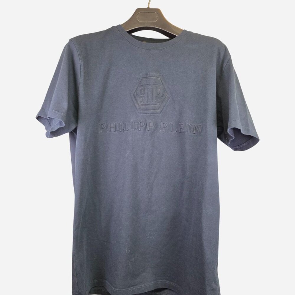 Philipp Plein Navy Blue Short Sleeve Logo Print T-Shirt Child Size XXL